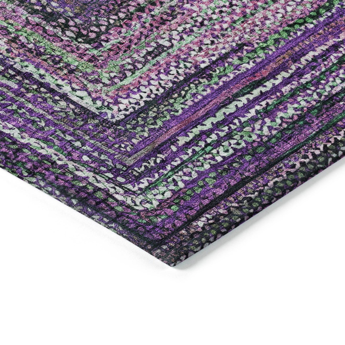 Haelanor Purple Washable Indoor-Outdoor Rug