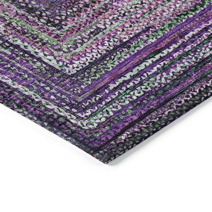 Haelanor Purple Washable Indoor-Outdoor Rug