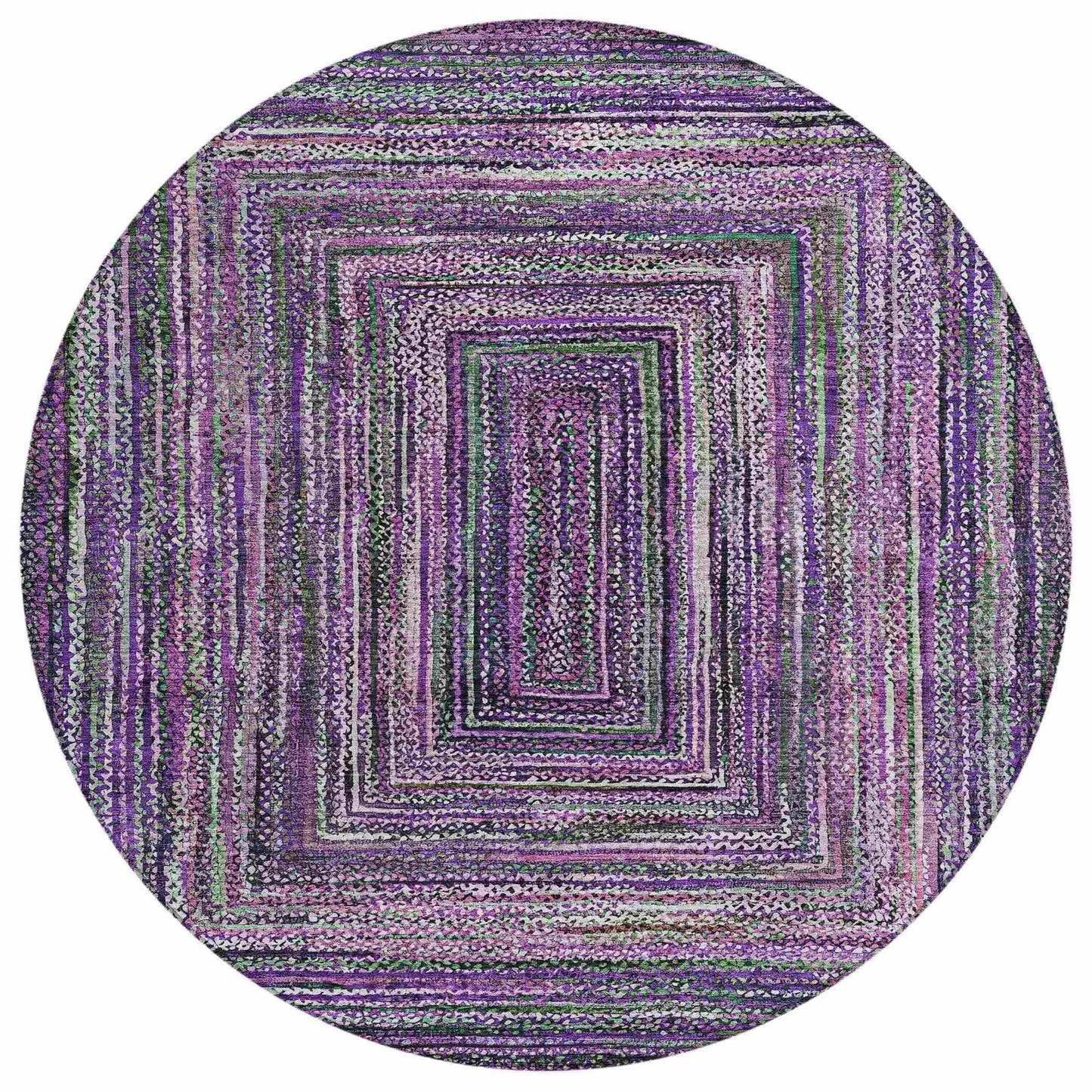 Haelanor Purple Washable Indoor-Outdoor Rug