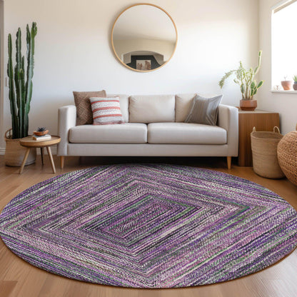 Haelanor Purple Washable Indoor-Outdoor Rug