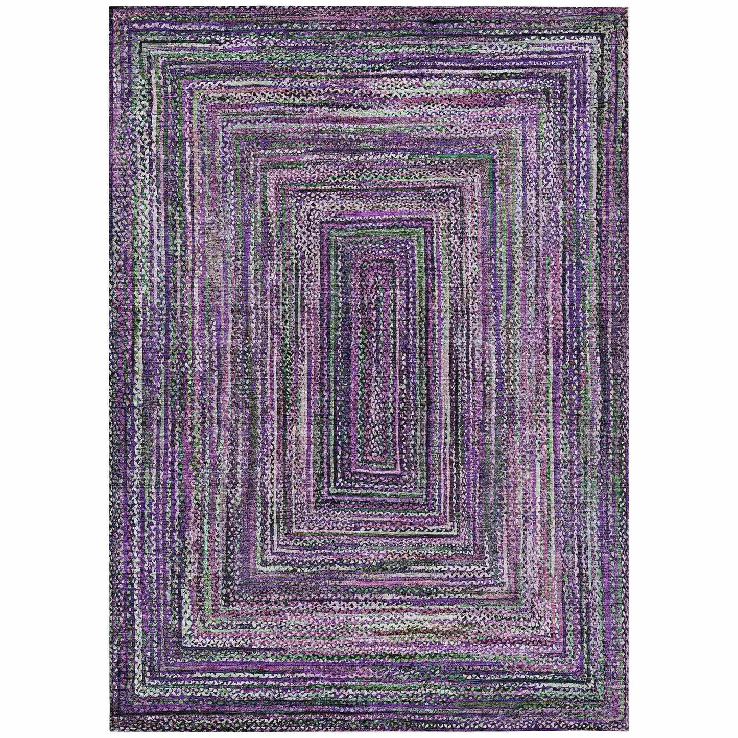 Haelanor Purple Washable Indoor-Outdoor Rug
