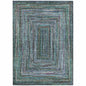 Haelanor Teal Washable Indoor-Outdoor Rug