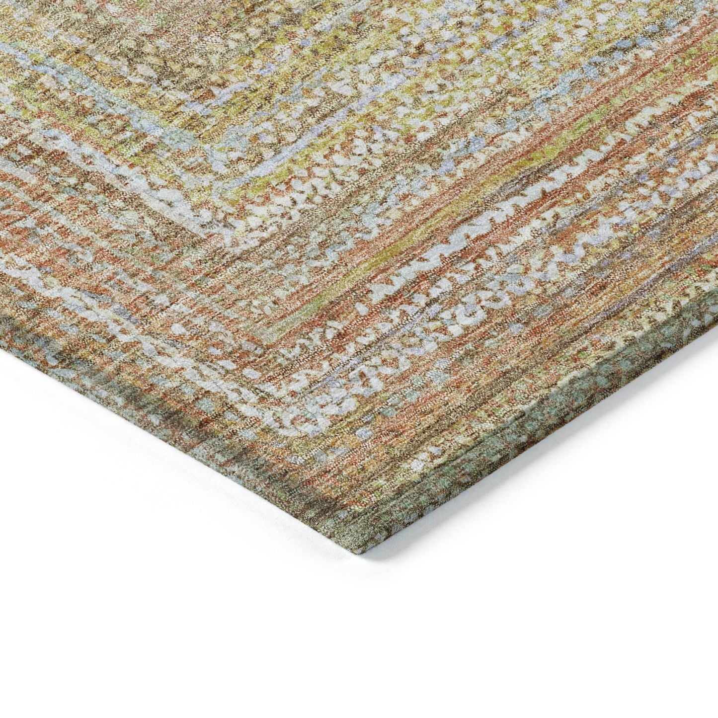 Haelara Brown Washable Indoor-Outdoor Rug