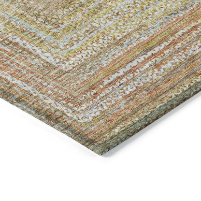 Haelara Brown Washable Indoor-Outdoor Rug