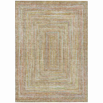 Haelara Brown Washable Indoor-Outdoor Rug