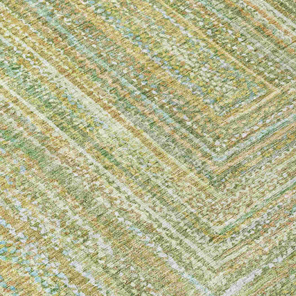 Haelara Green Washable Indoor-Outdoor Rug