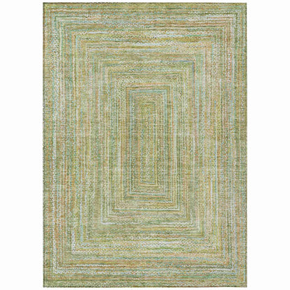 Haelara Green Washable Indoor-Outdoor Rug