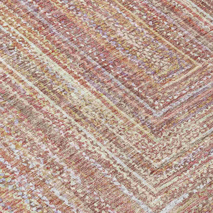 Haelara Orange Washable Indoor-Outdoor Rug