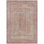 Haelara Orange Washable Indoor-Outdoor Rug