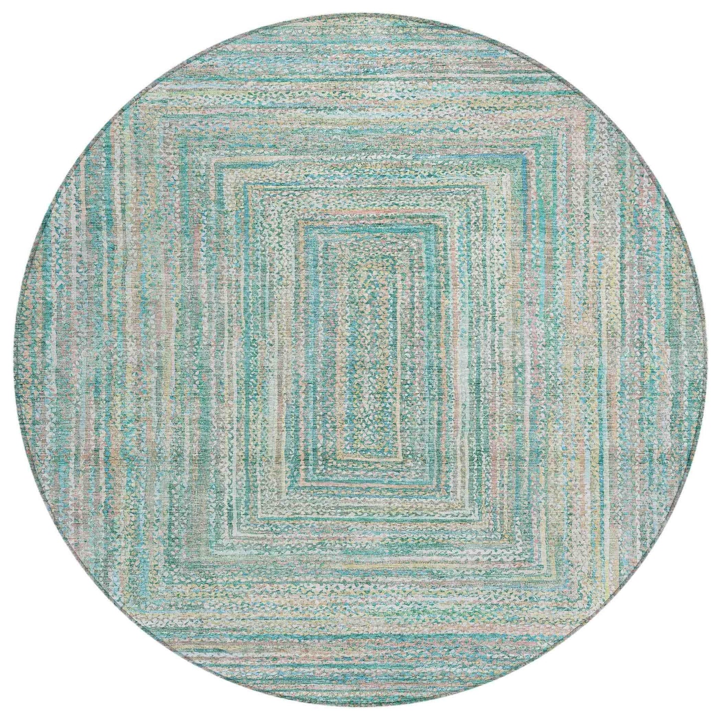 Haelara Teal Washable Indoor-Outdoor Rug