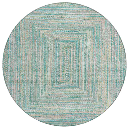 Haelara Teal Washable Indoor-Outdoor Rug