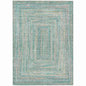 Haelara Teal Washable Indoor-Outdoor Rug