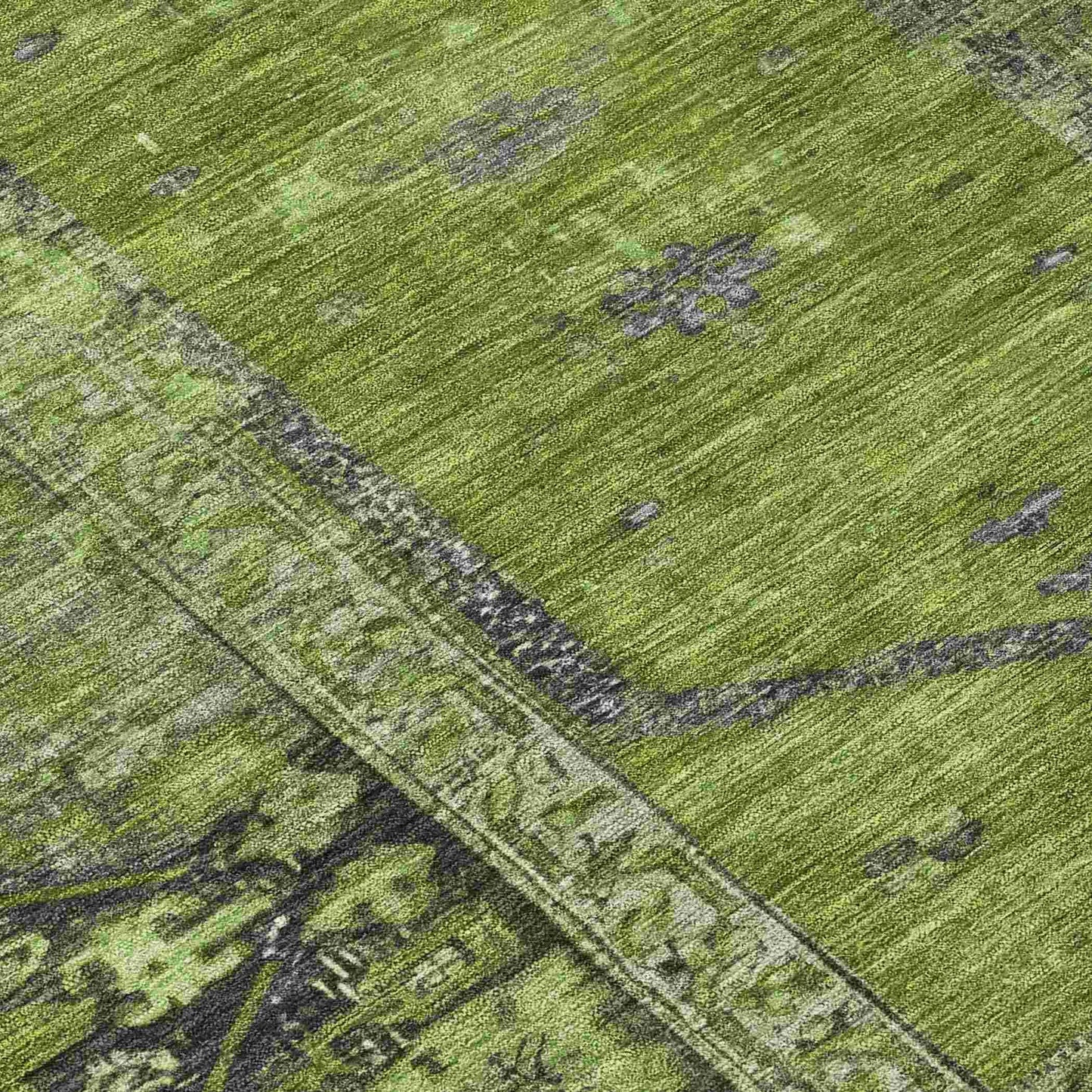 Haelaris Green Washable Indoor-Outdoor Rug