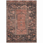 Haelaris Orange Washable Indoor-Outdoor Rug