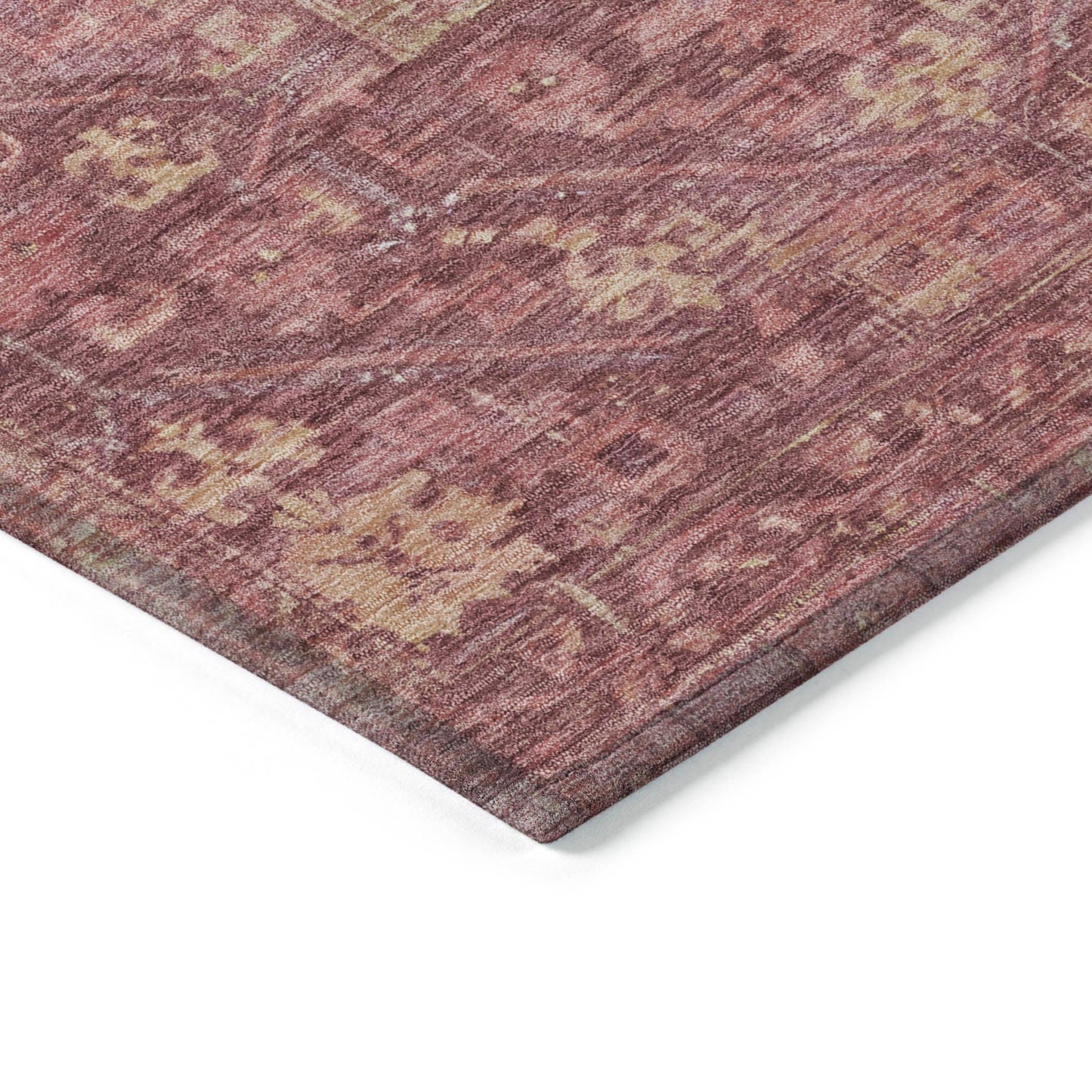 Haelaris Pink Washable Indoor-Outdoor Rug