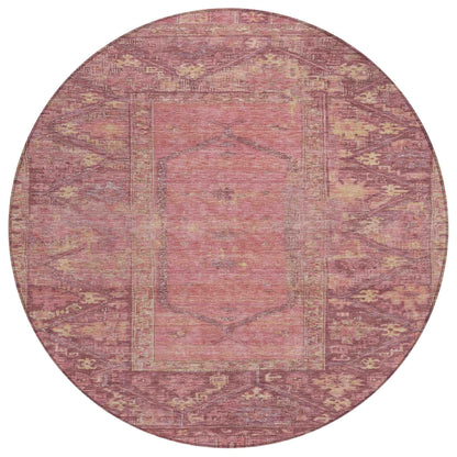 Haelaris Pink Washable Indoor-Outdoor Rug