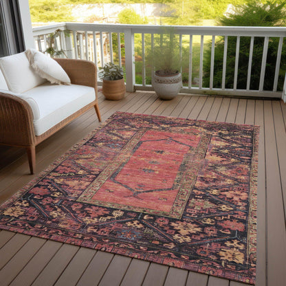 Haelaris Salmon Washable Indoor-Outdoor Rug