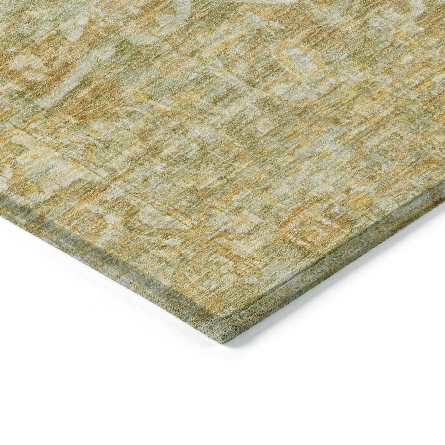 Haelas Brown Washable Indoor-Outdoor Rug