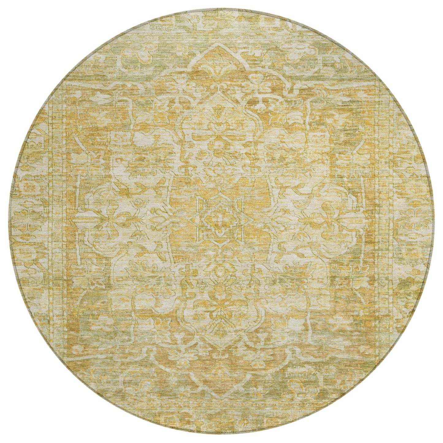 Haelas Brown Washable Indoor-Outdoor Rug