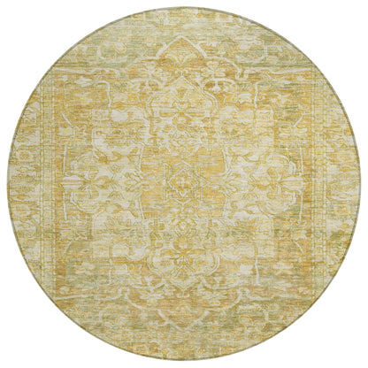 Haelas Brown Washable Indoor-Outdoor Rug
