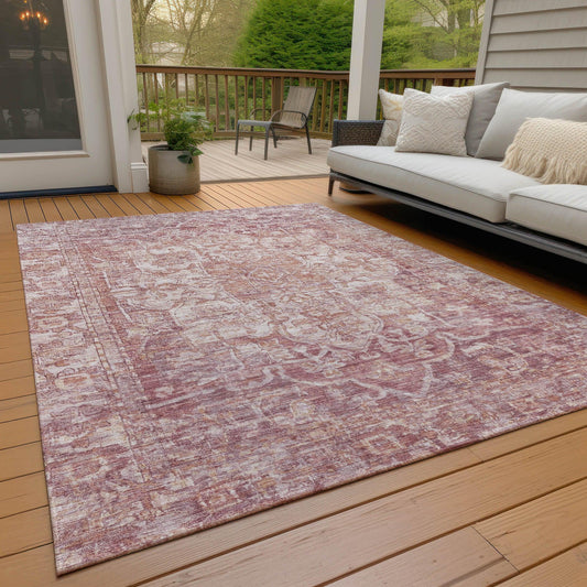 Haelas Paprika Washable Indoor-Outdoor Rug