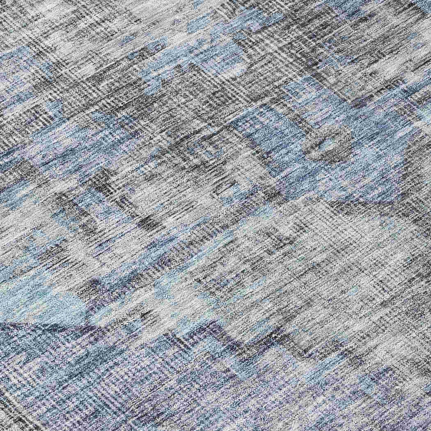 Haeleth Blue Washable Indoor-Outdoor Rug