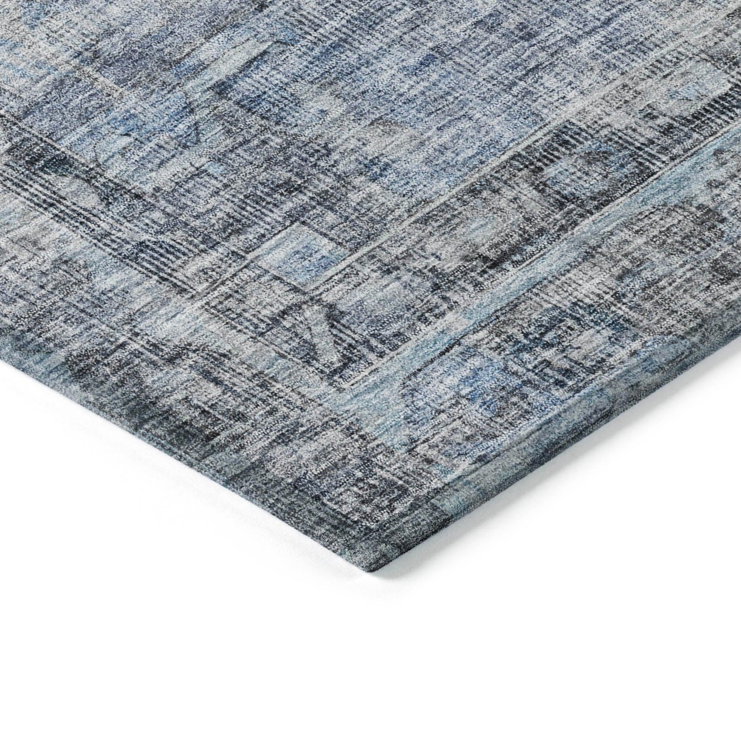 Haeleth Blue Washable Indoor-Outdoor Rug