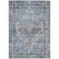 Haeleth Blue Washable Indoor-Outdoor Rug
