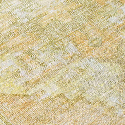Haeleth Gold Washable Indoor-Outdoor Rug