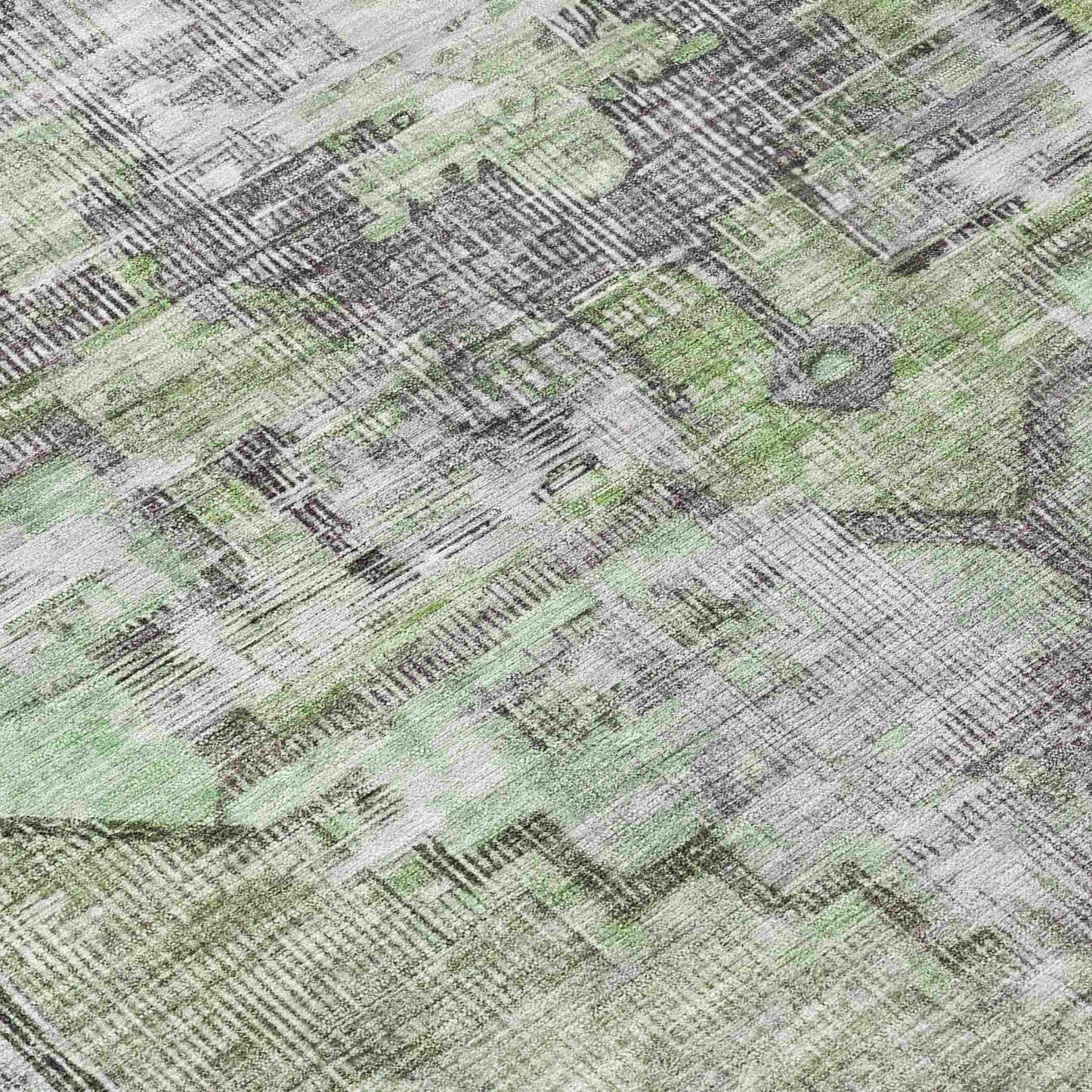 Haeleth Green Washable Indoor-Outdoor Rug