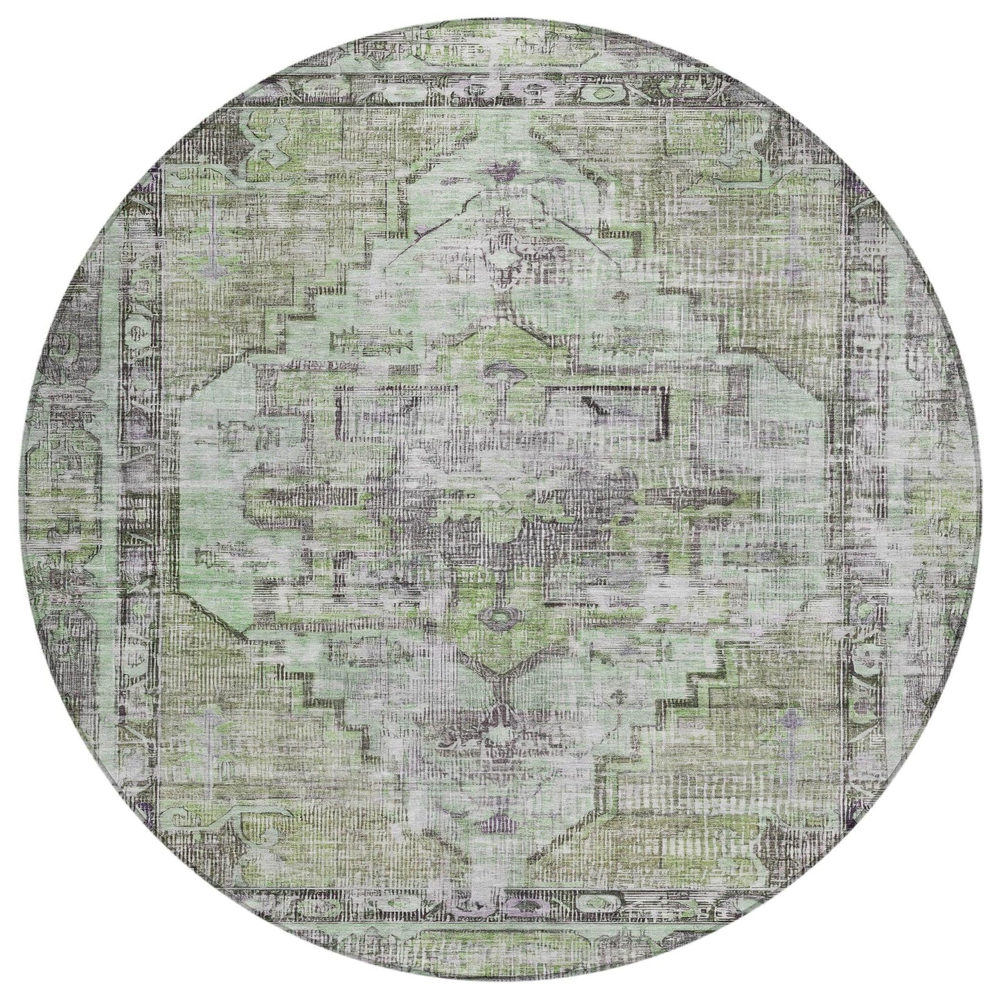 Haeleth Green Washable Indoor-Outdoor Rug
