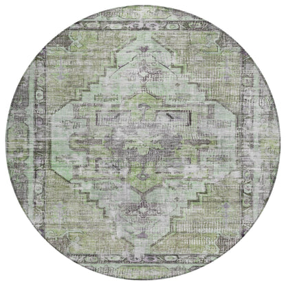 Haeleth Green Washable Indoor-Outdoor Rug