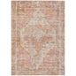 Haeleth Orange Washable Indoor-Outdoor Rug