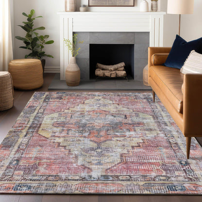 Haeleth Paprika Washable Indoor-Outdoor Rug