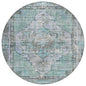 Haeleth Teal Washable Indoor-Outdoor Rug