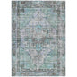 Haeleth Teal Washable Indoor-Outdoor Rug