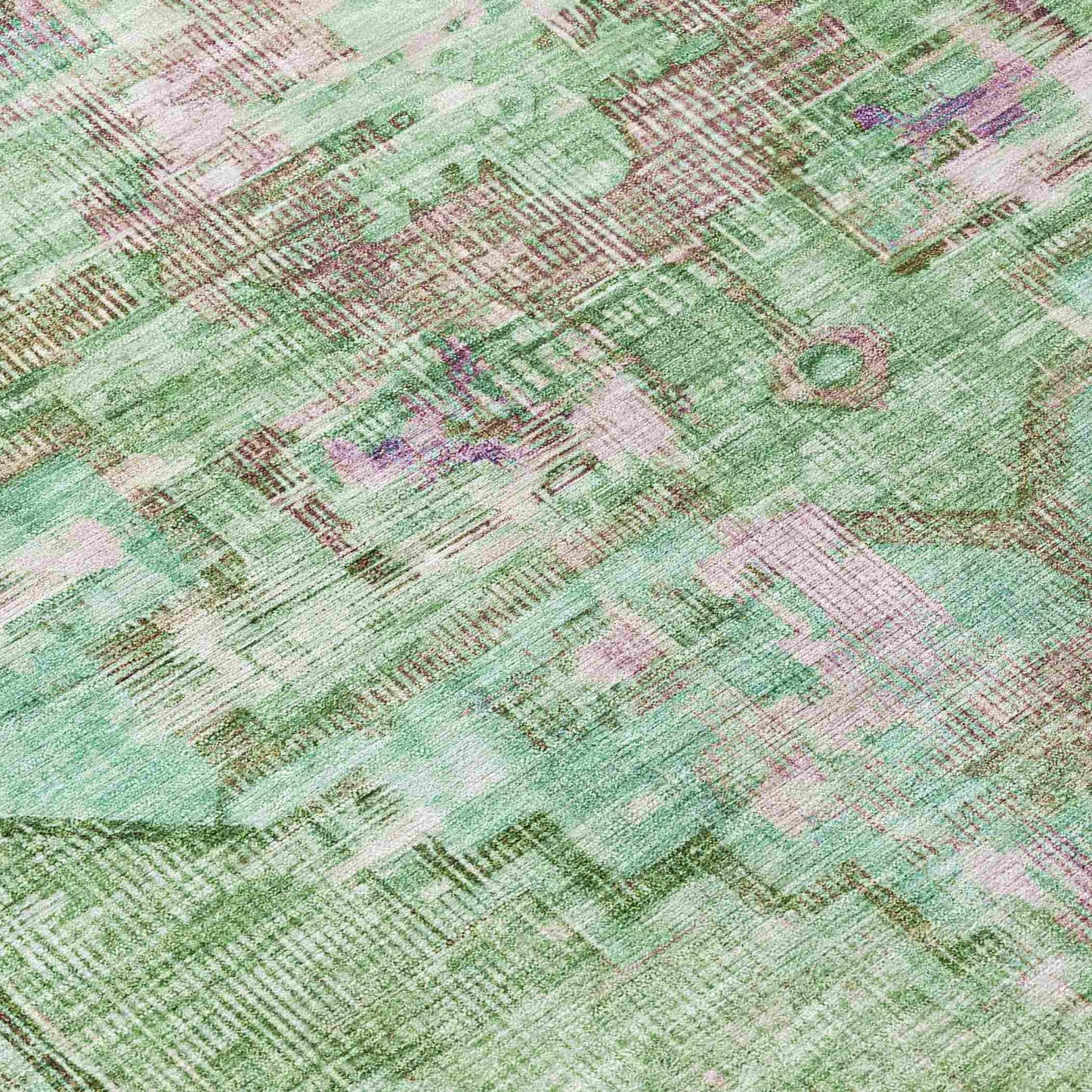 Haelien Aloe Washable Indoor-Outdoor Rug