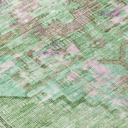 Haelien Aloe Washable Indoor-Outdoor Rug