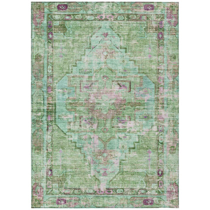 Haelien Aloe Washable Indoor-Outdoor Rug