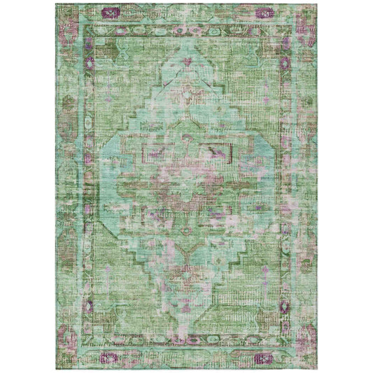 Haelien Aloe Washable Indoor-Outdoor Rug