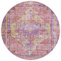 Haelien Pink Washable Indoor-Outdoor Rug