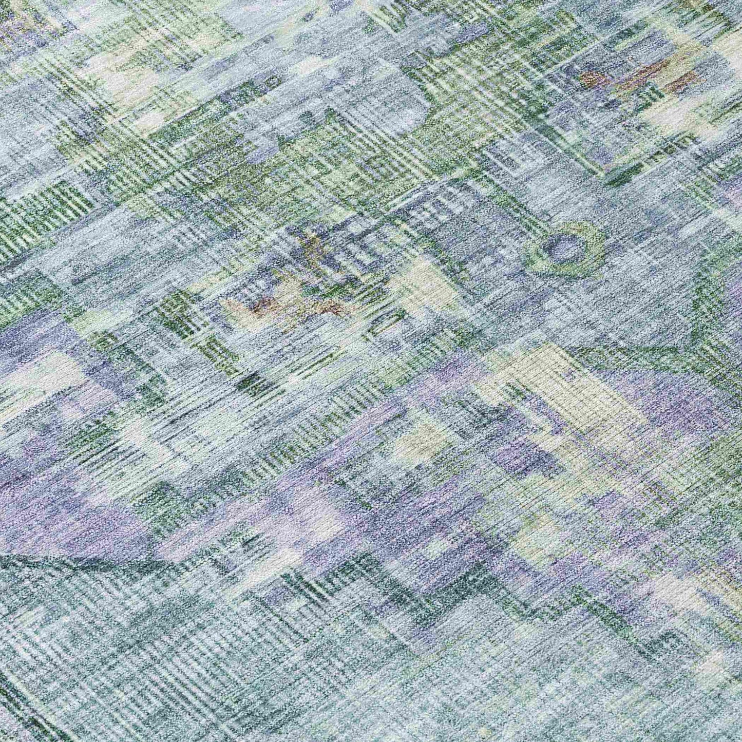 Haelien Teal Washable Indoor-Outdoor Rug