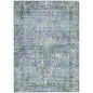 Haelien Teal Washable Indoor-Outdoor Rug