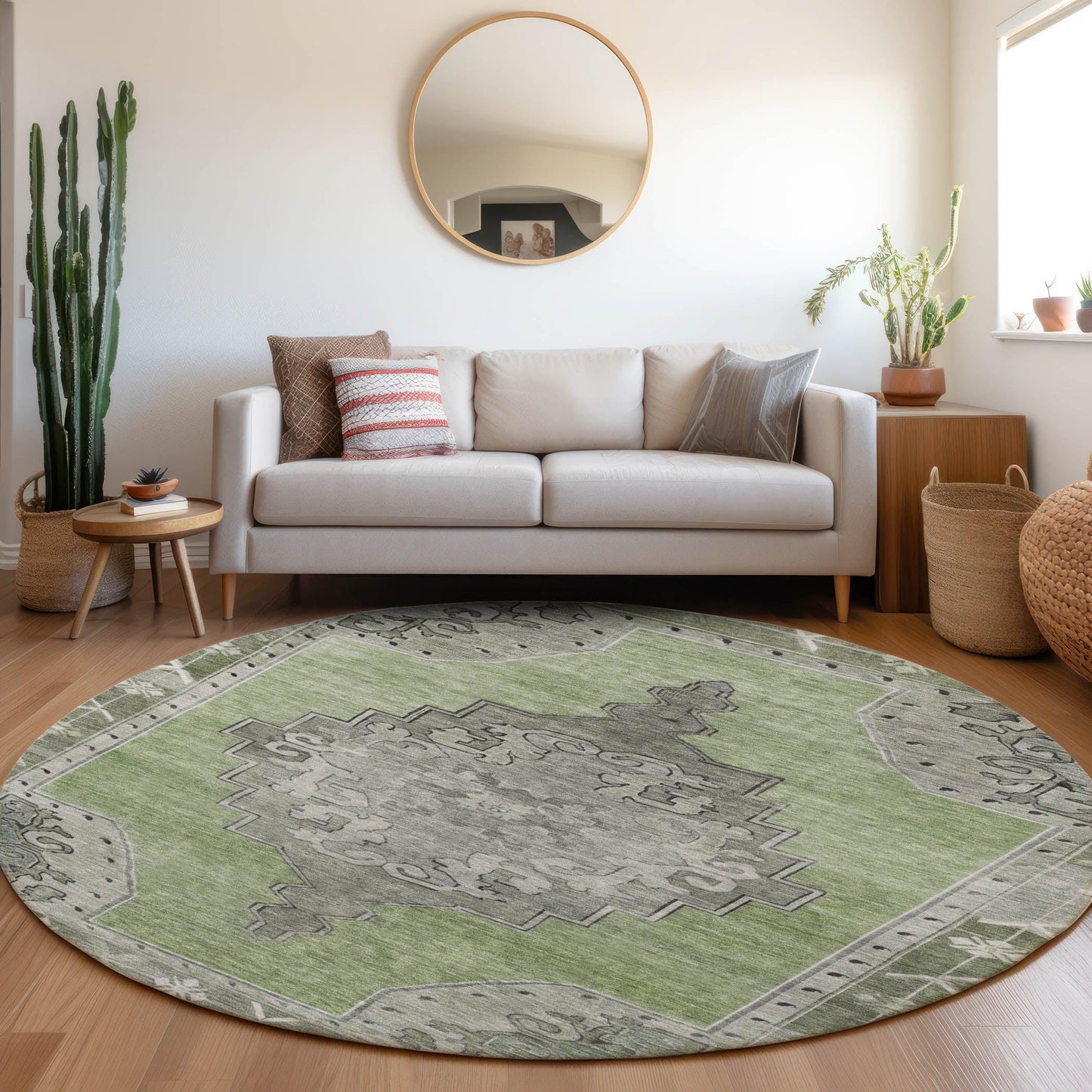 Haelion Aloe Washable Indoor-Outdoor Rug
