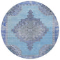 Haelion Blue Washable Indoor-Outdoor Rug
