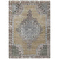 Haelion Brown Washable Indoor-Outdoor Rug
