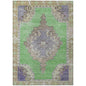 Haelion Green Washable Indoor-Outdoor Rug
