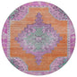 Haelion Orange Washable Indoor-Outdoor Rug