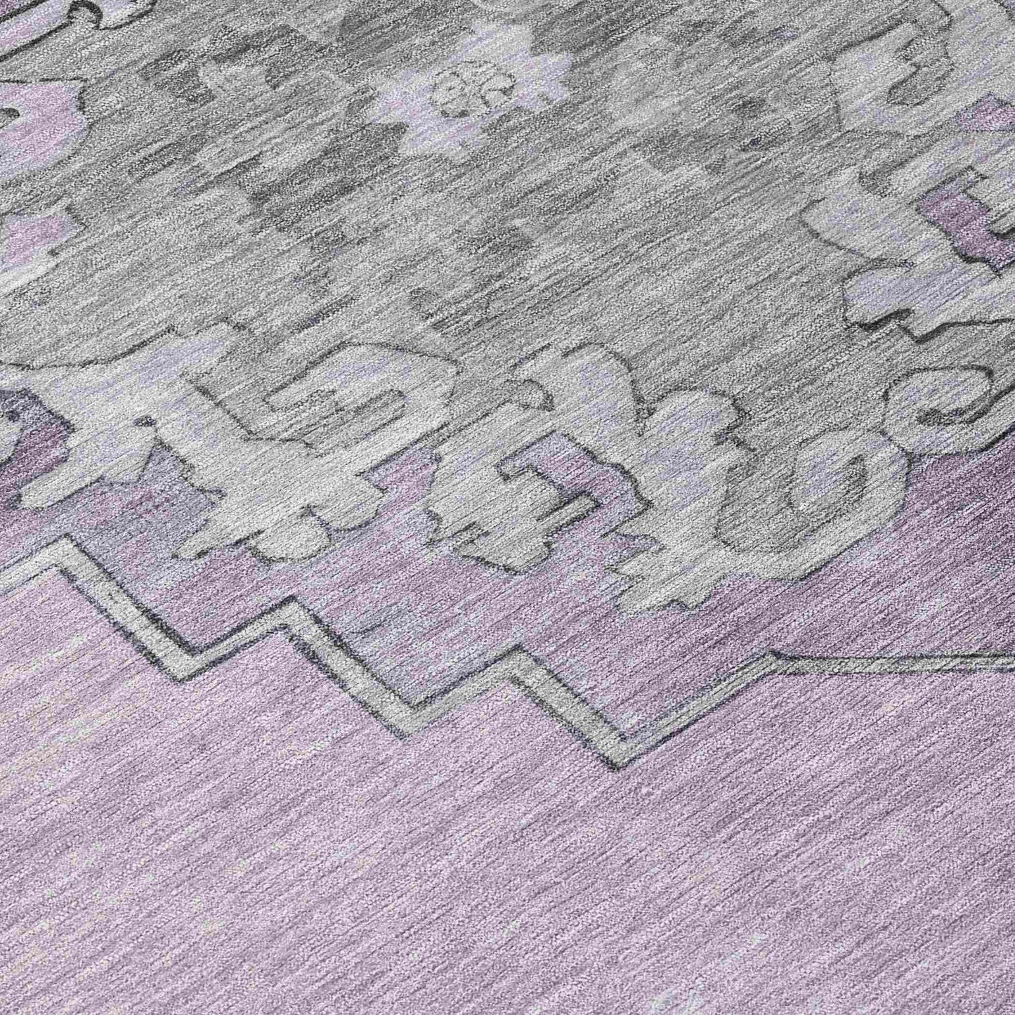 Haelion Plum Washable Indoor-Outdoor Rug