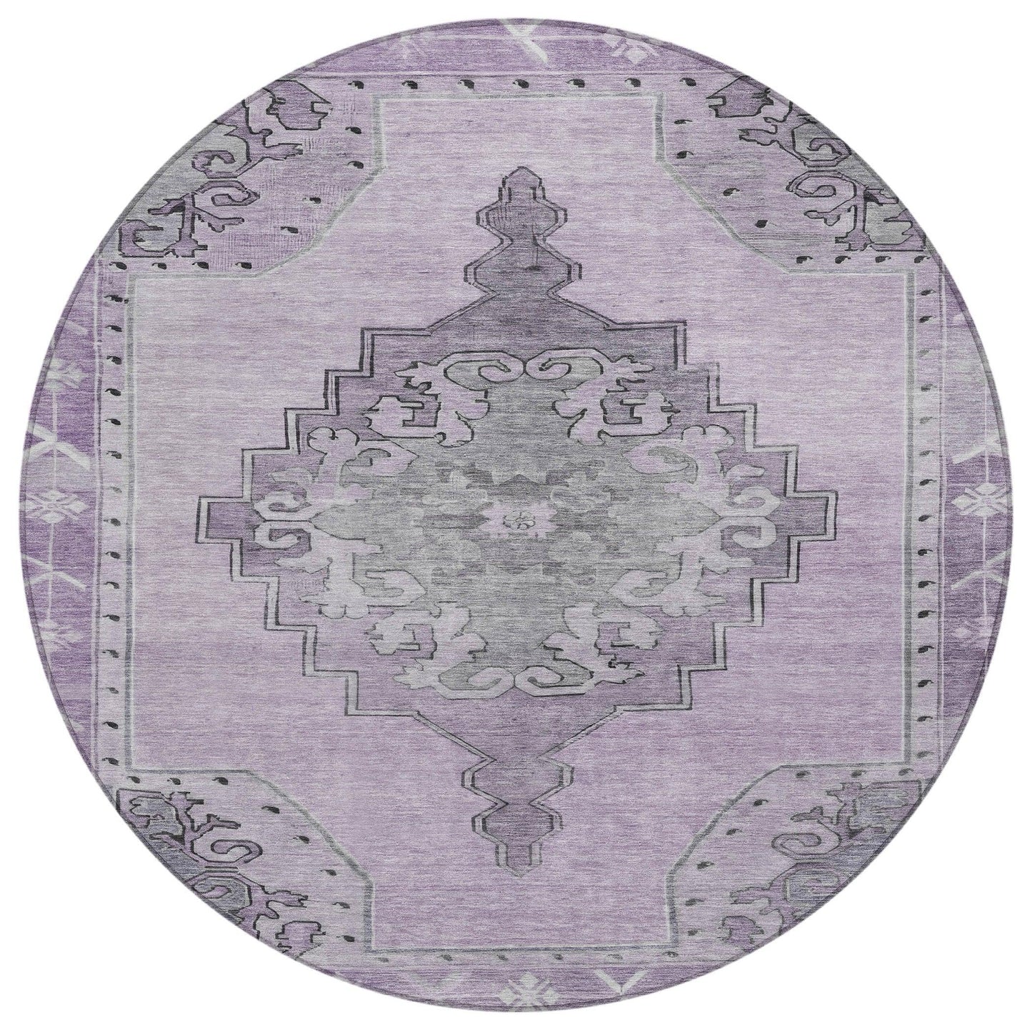 Haelion Plum Washable Indoor-Outdoor Rug